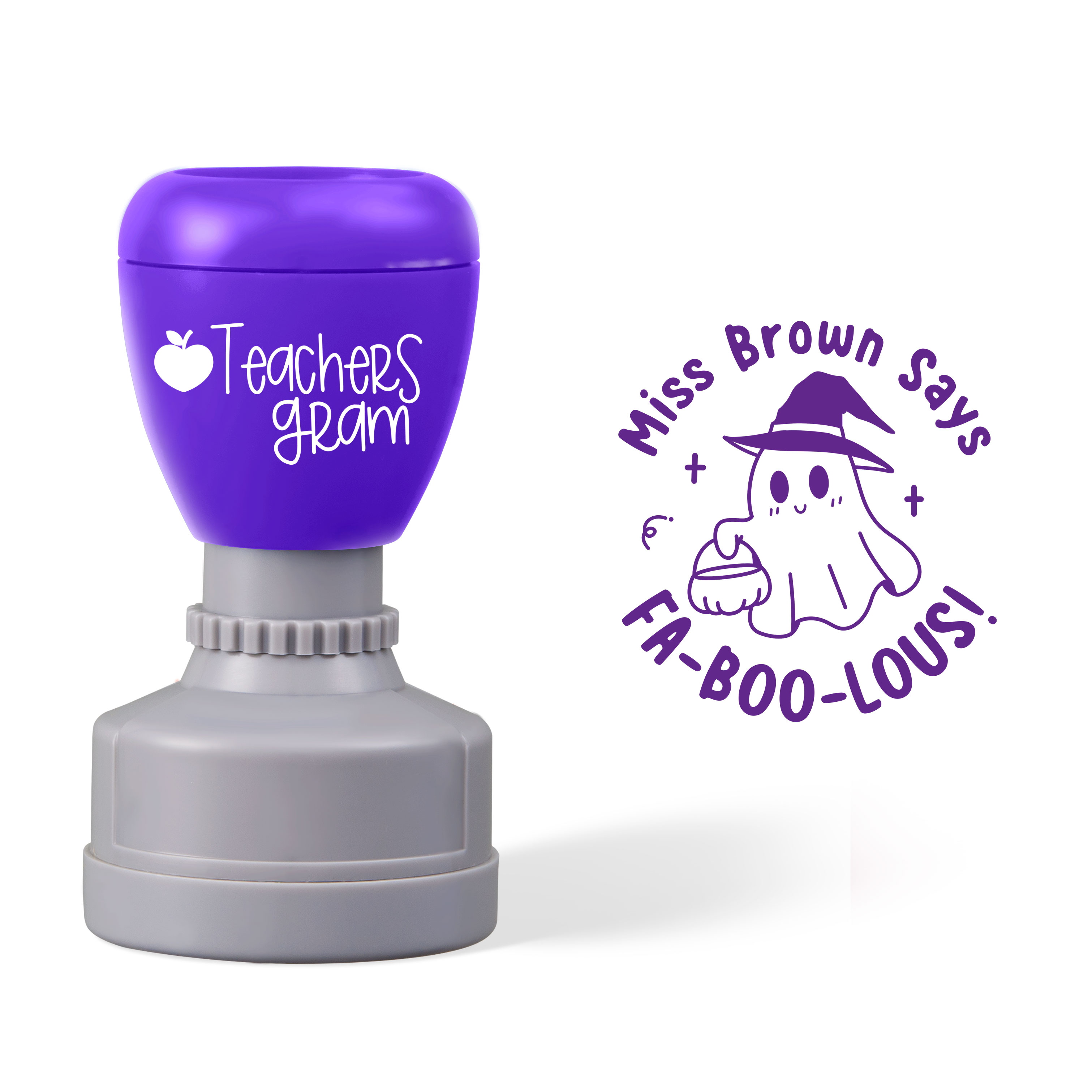 Personalized Your Teacher Says Faboolous Teacher Stamp