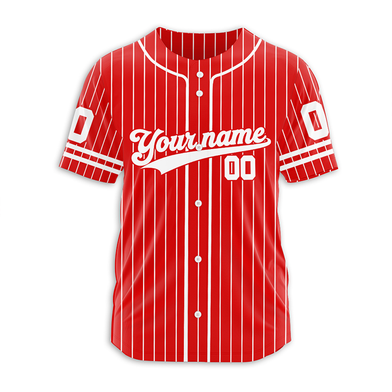 Personalized Name And Number Stripes Teacher Baseball Jersey