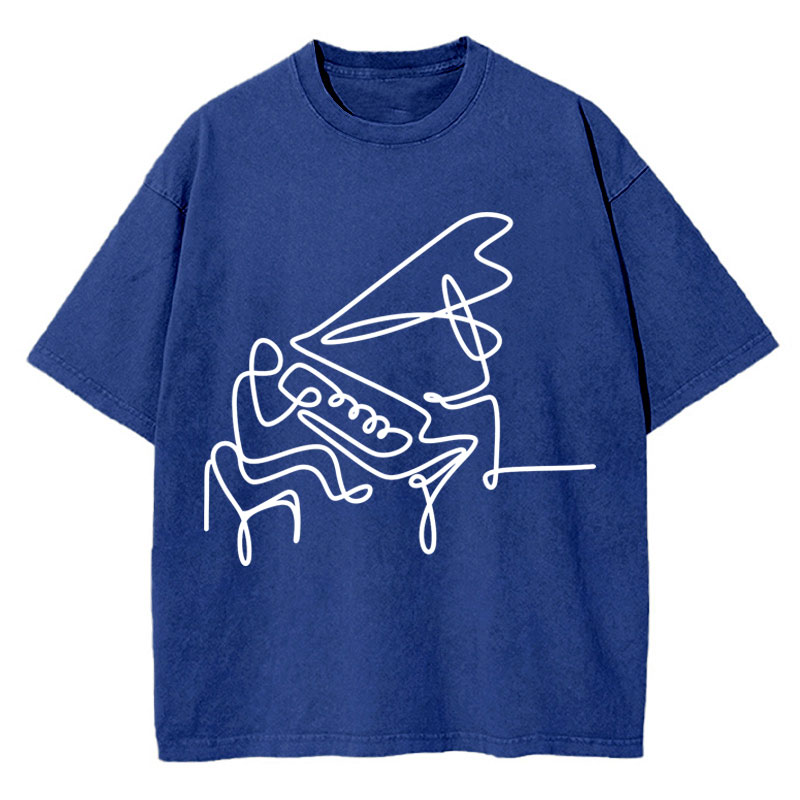 Musician Piano Teacher Washed T-Shirt