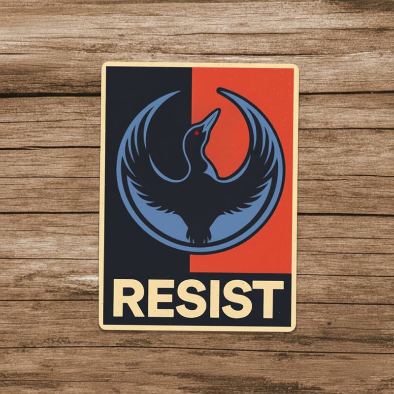 MN State Bird Loon Resist Teacher Stickers