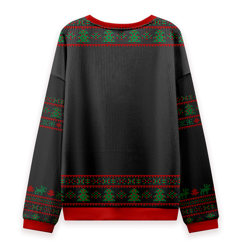 Personalized Grade Feliz Navidad Teacher Ugly Knit Sweatshirt