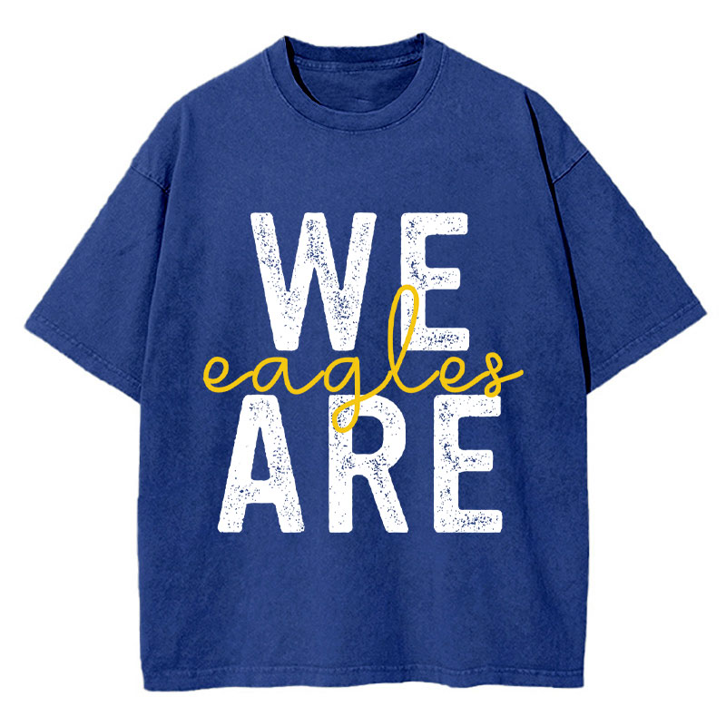 Personalized We Are We Are Winner Teacher Washed T-Shirt