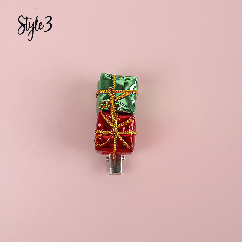 Christmas Holiday Mini Present Teacher Hair Clips