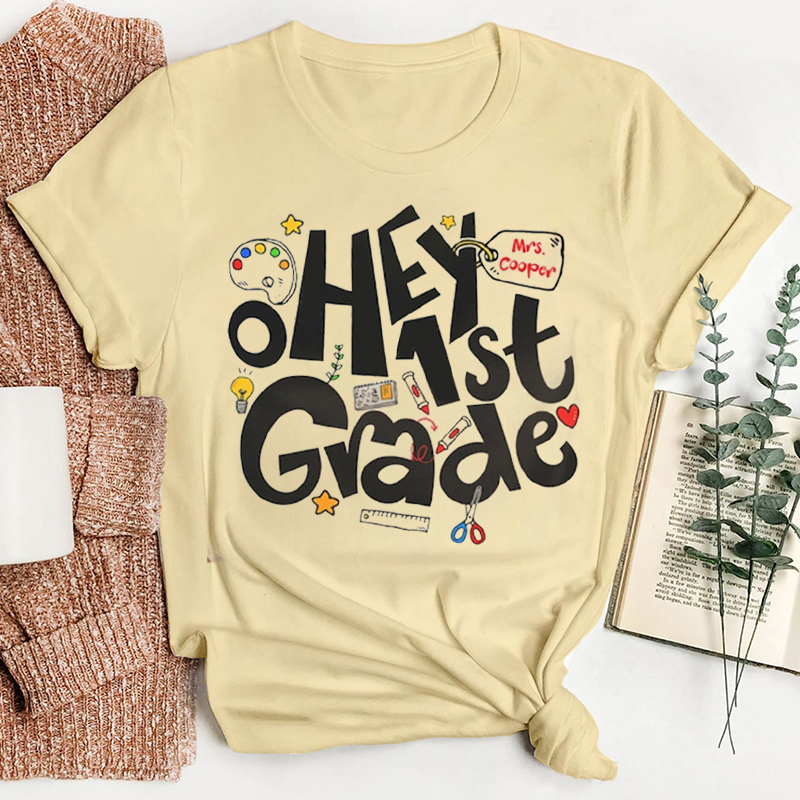 Personalized Grade And Name Teacher T-Shirt