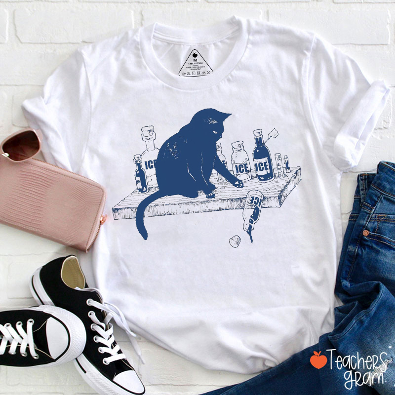 No Ice Funny Cat Teacher T-Shirt