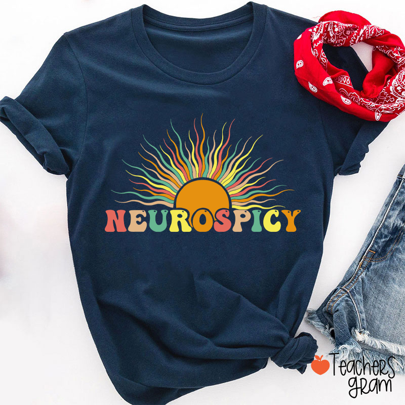 Neurospicy Autism Awareness Teacher T-Shirt