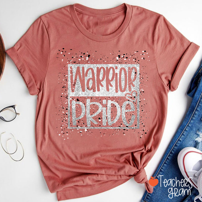 Personalized Mascot Confetti And Imitation Glitter Teacher T-Shirt