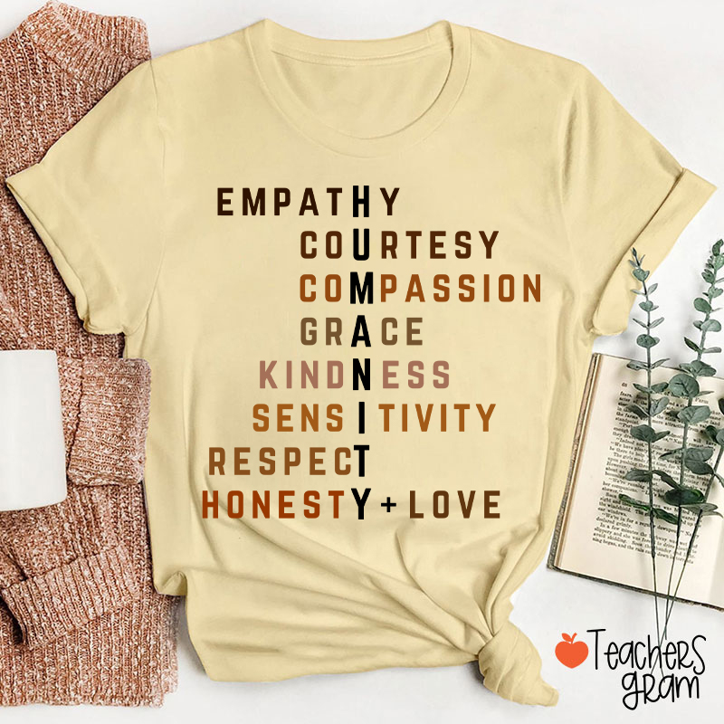 Humanity Crossword Teacher T-Shirt