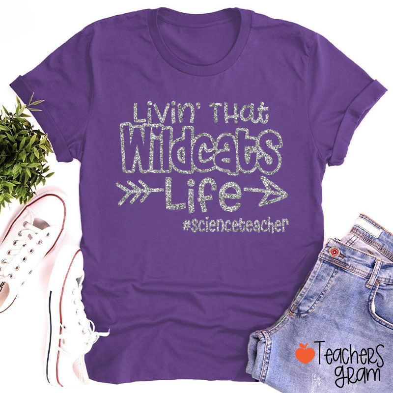 Personalized Mascot Livin' That Mascot Life Teacher T-Shirt