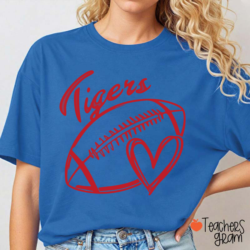 Personalized Mascot Name Sport Graphic Teacher T-Shirt