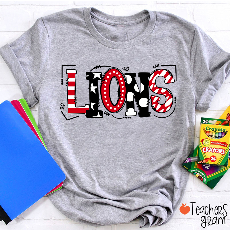 Personalized Mascot Cute Fonts Game Day Teacher T-Shirt