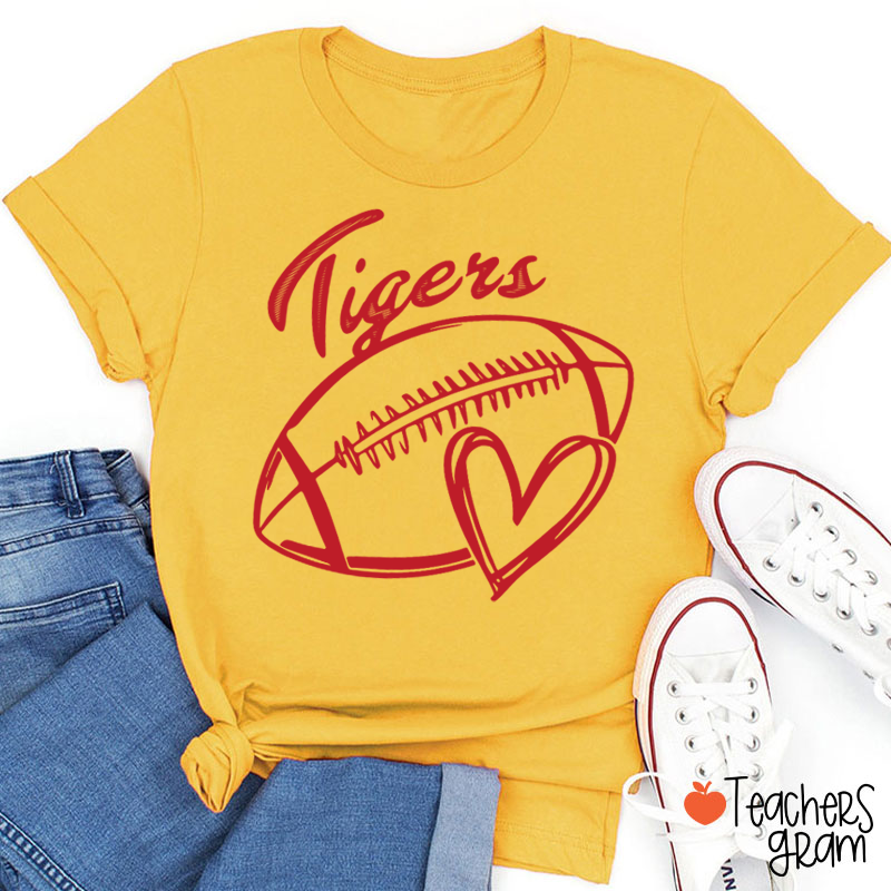 Personalized Mascot Name Sport Graphic Teacher T-Shirt