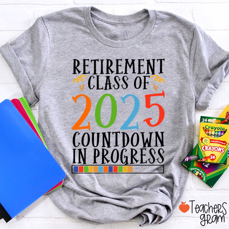Personalized Retirement Countdown In Progress Teacher T-Shirt