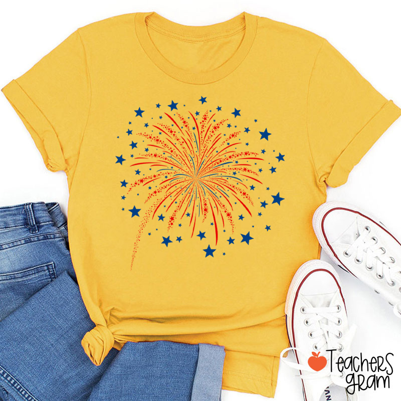 4th Of July Firework Teacher T-Shirt