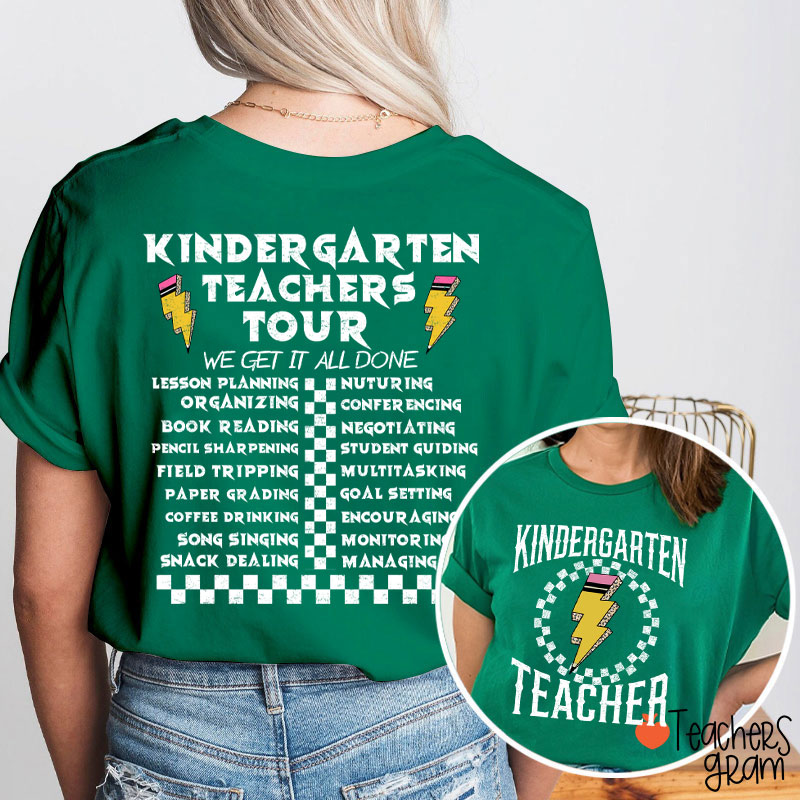 Personalized Grade Teachers Tour Teacher Two Sided T-Shirt