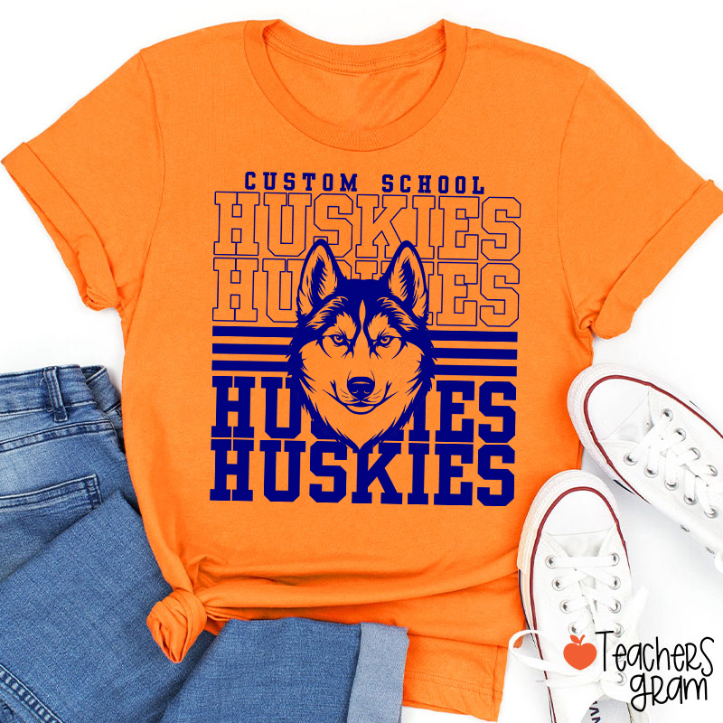 Personalized Mascot And School Name Spirit Teacher T-Shirt