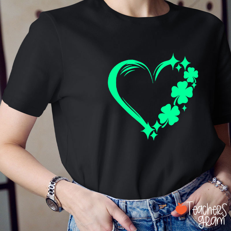 Heart Clove Teacher T-Shirt