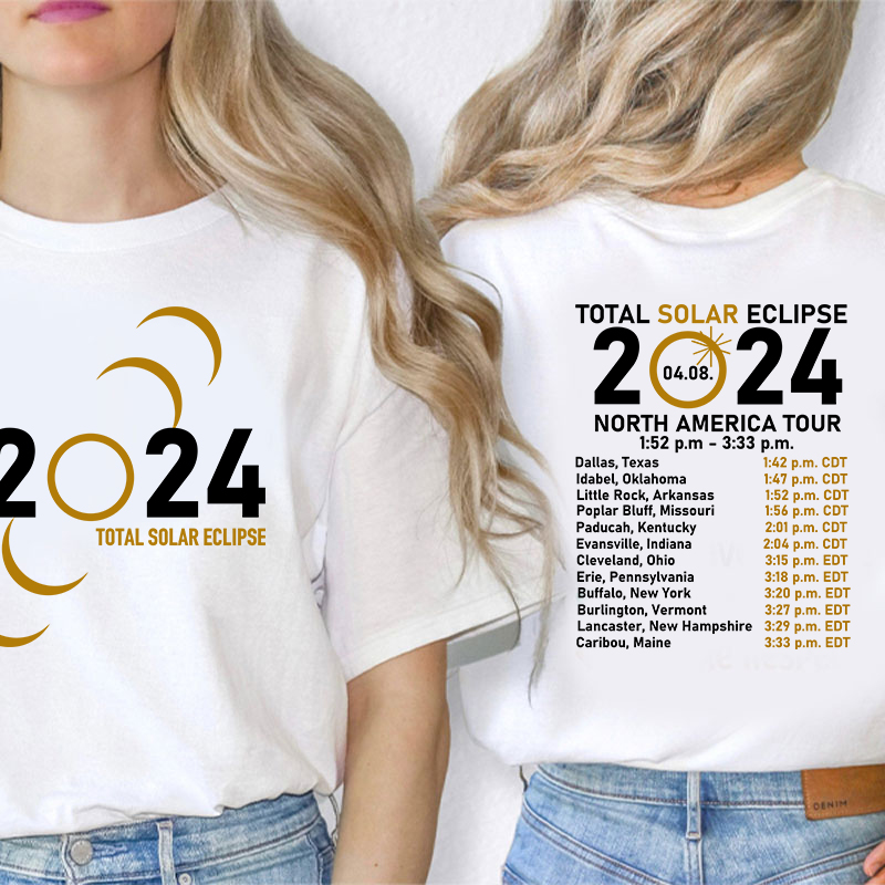 Total Solar Eclipse Teacher Two Sided T-Shirt