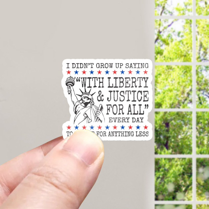 Liberty And Justice For All 4th Of July Teacher Stickers