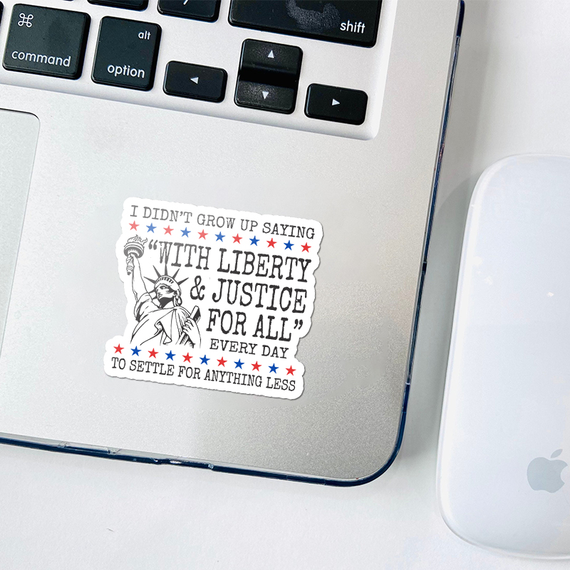 Liberty And Justice For All 4th Of July Teacher Stickers