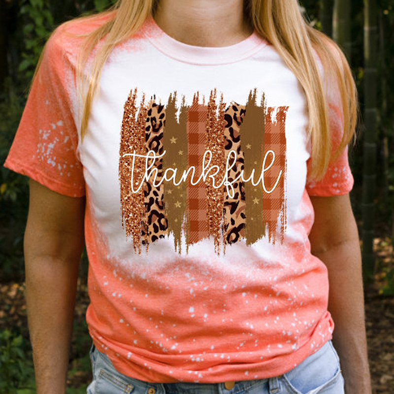 Thankful Autumn Teacher Printed T-Shirt