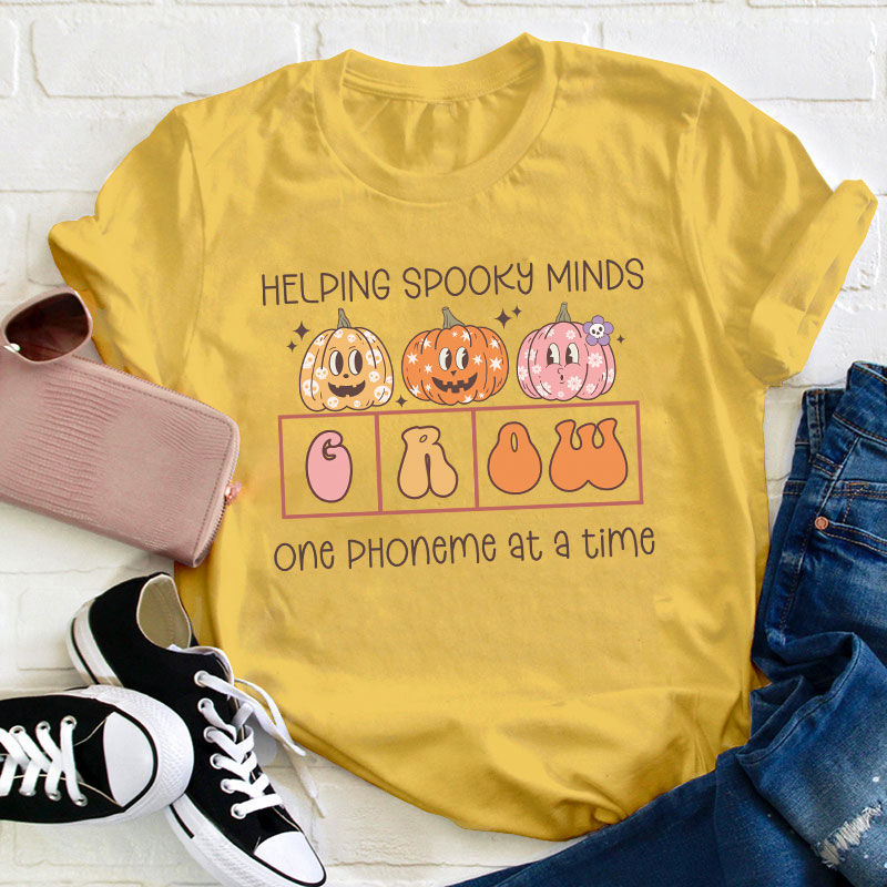 Helping Spooky Minds Grow Teacher T-Shirt