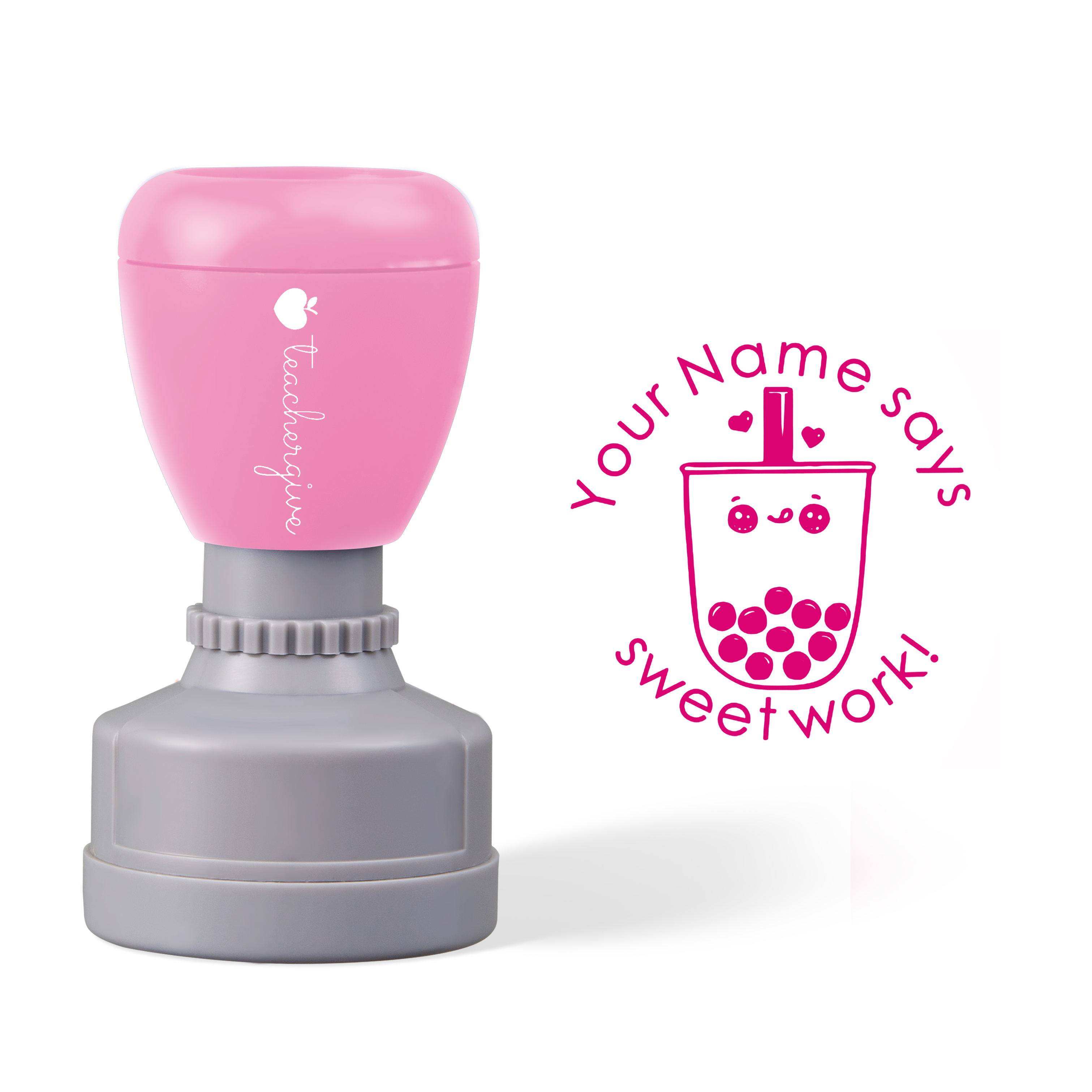 Personalized Sweet Work Teacher Stamp