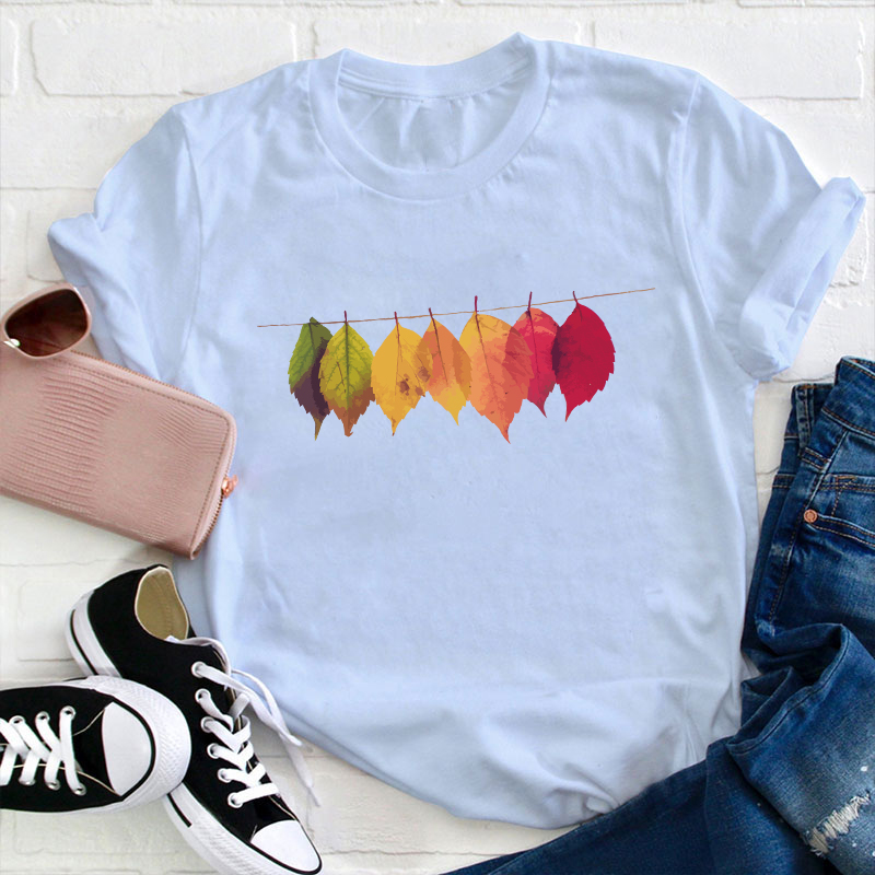 Collect Autumn Leaves Teacher T-Shirt