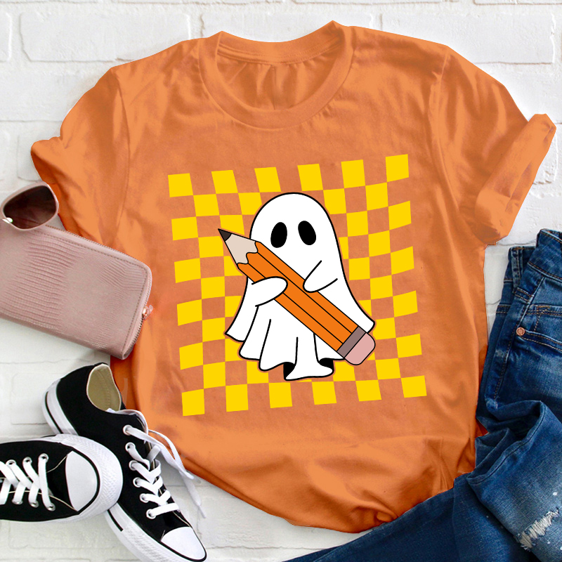 Cute Ghost Love Studying Teacher T-Shirt