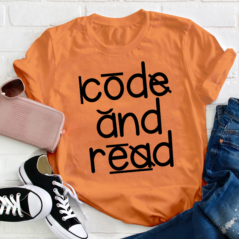 Code And Read Teacher T-Shirt