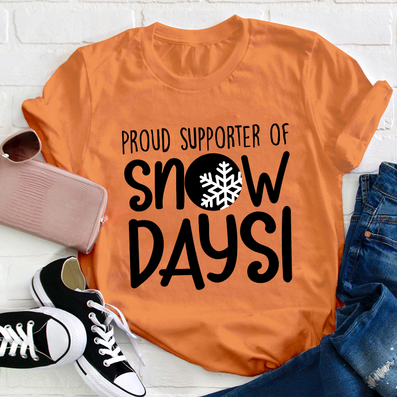 Snow Day Supporter Teacher T-Shirt