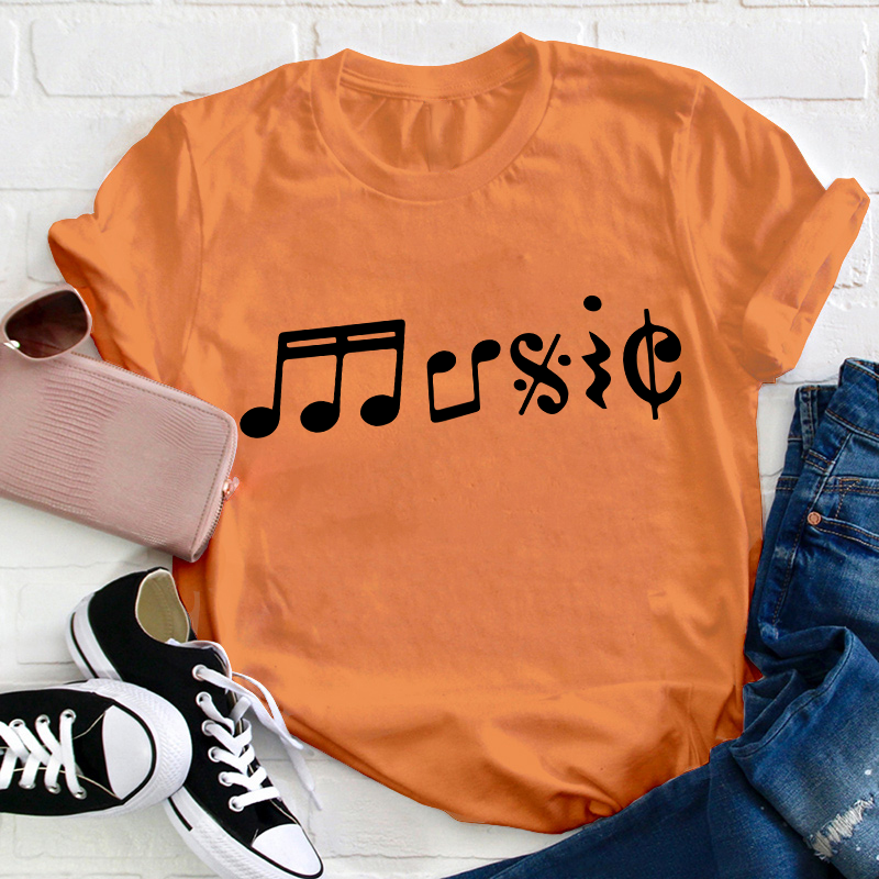 Music Notes Teacher T-Shirt