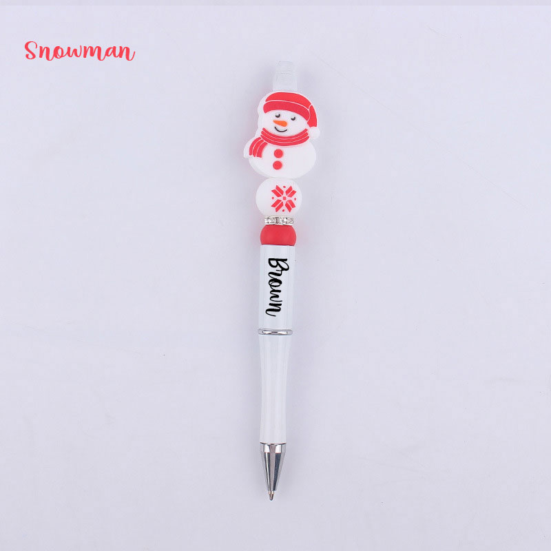 Personalized Christmas Silicone Bead Ballpoint Teacher Pens(30% Off Buy 10+, 50% Off Buy 30+)