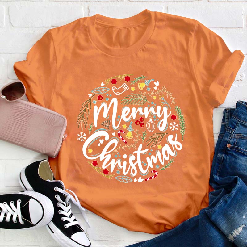 Ho Ho Merry Christmas Teacher T-Shirt