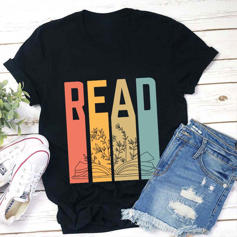 Retro Read Teacher T-Shirt