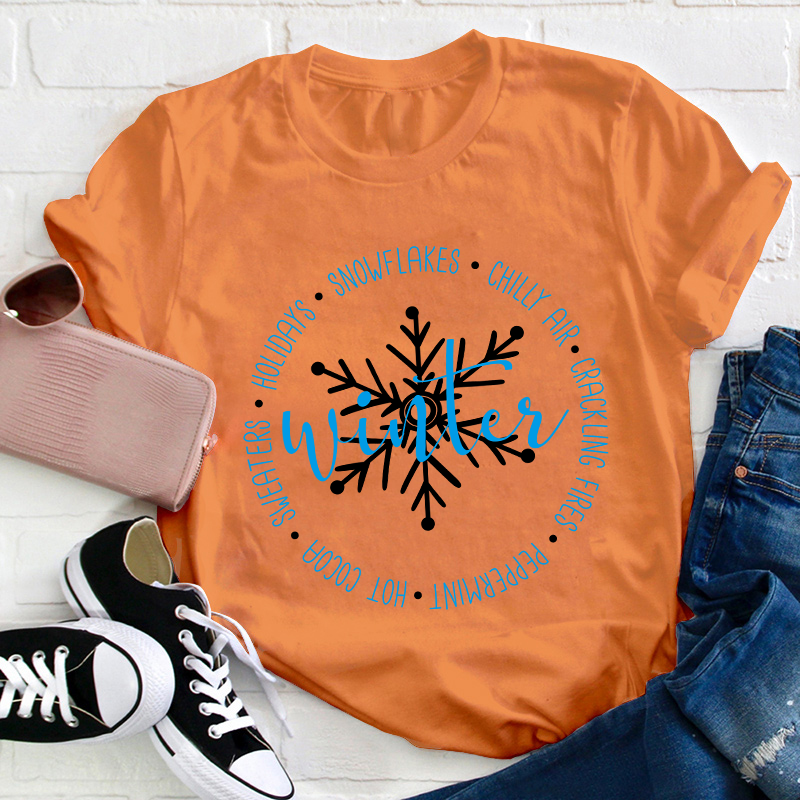 Winter Snowflake Teacher T-Shirt