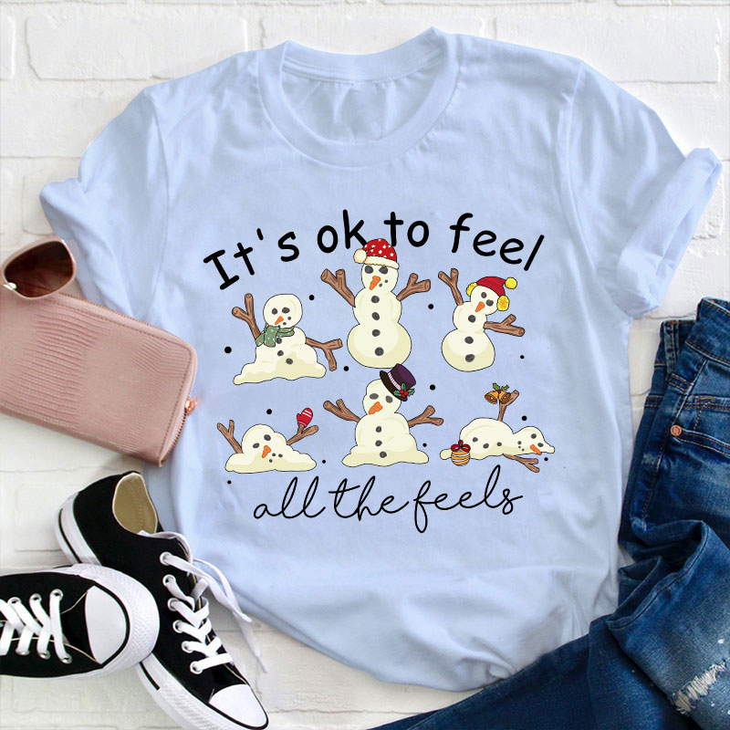 It's Ok To Feel All The Feels Teacher T-Shirt