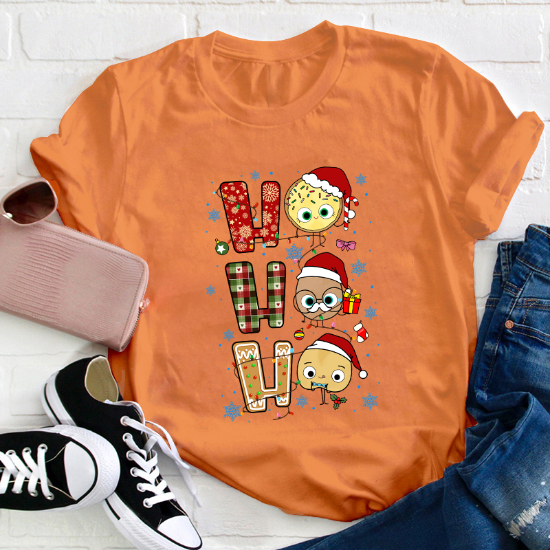 Ho Ho Ho Christmas Teacher T-Shirt