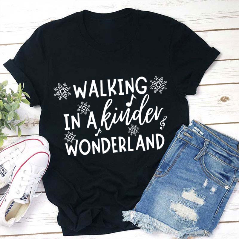 Personalized Walking In A Wonderland Teacher T-Shirt