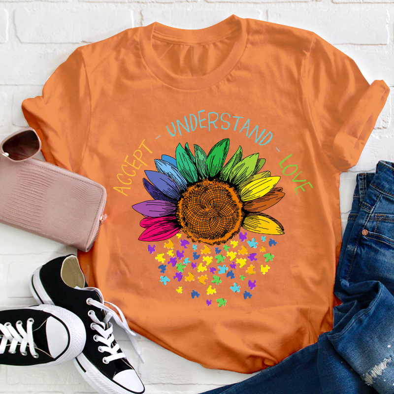 Accept Understand Love Teacher T-Shirt