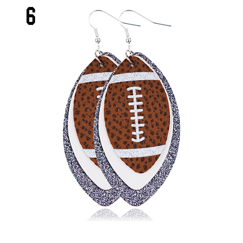 Football Leather Earrings