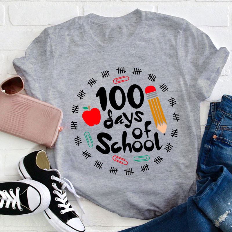 100 Days Of School Teacher T-Shirt