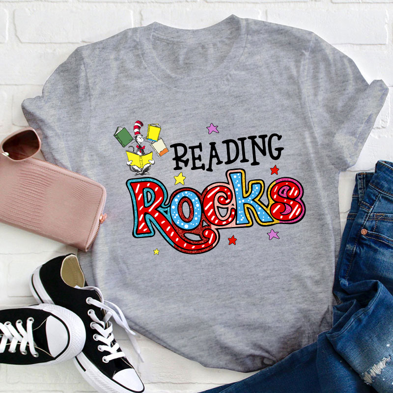 Reading Rocks Teacher T-Shirt