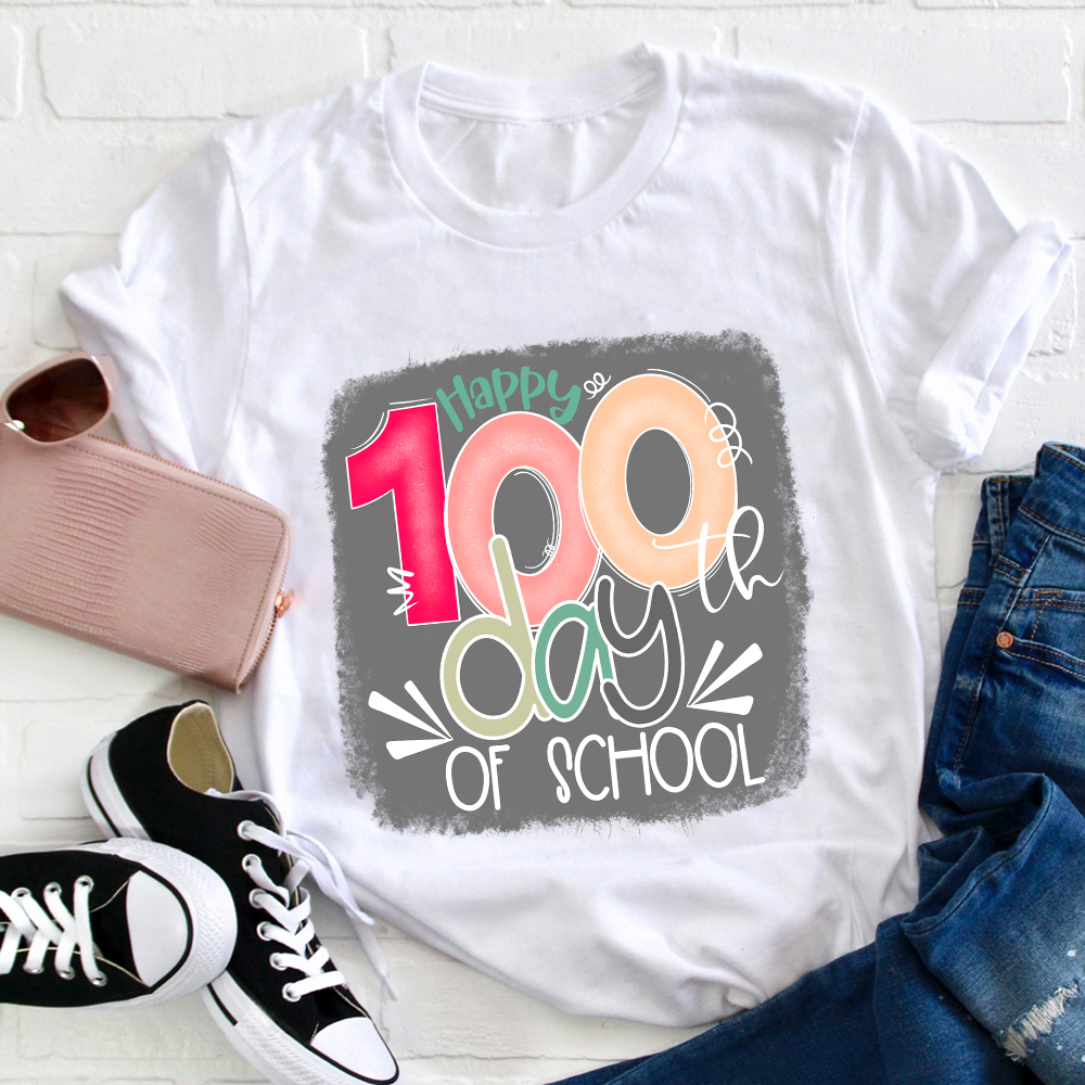 Happy 100th Days Of School Teacher T-Shirt