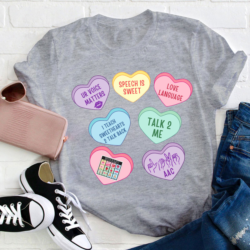 Valentine Speech Therapy Teacher T-Shirt