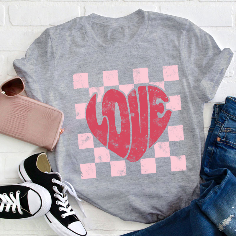 Retro Love Teacher T-Shirt
