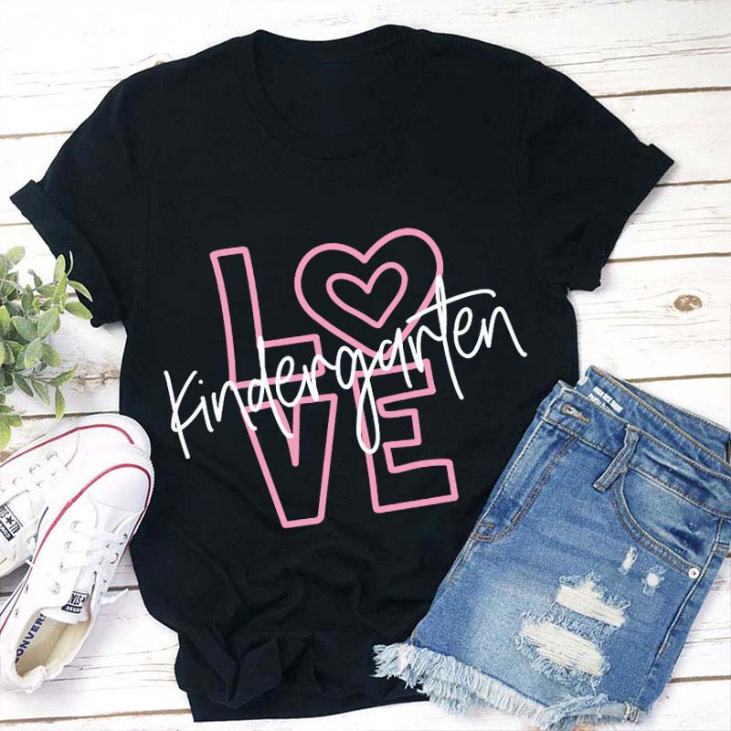 Personalized Grade Love Teacher T-Shirt