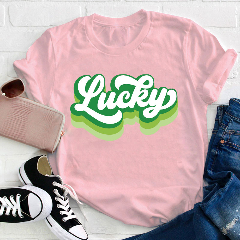 Retro Lucky Teacher T-Shirt