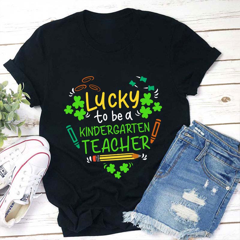 Personalized Lucky To Be A  Teacher T-Shirt Sale-Teachersgram