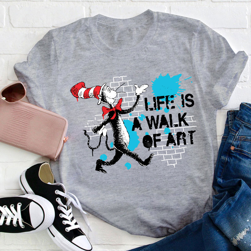 Life Is A Walk Of Art Teacher T-Shirt Sale-Teachersgram